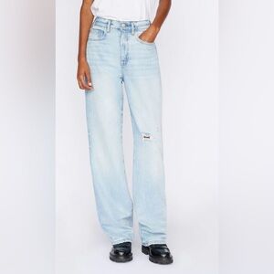 NWT FRAME Le Jane Distressed High Rise Straight Leg Jeans in Winslow